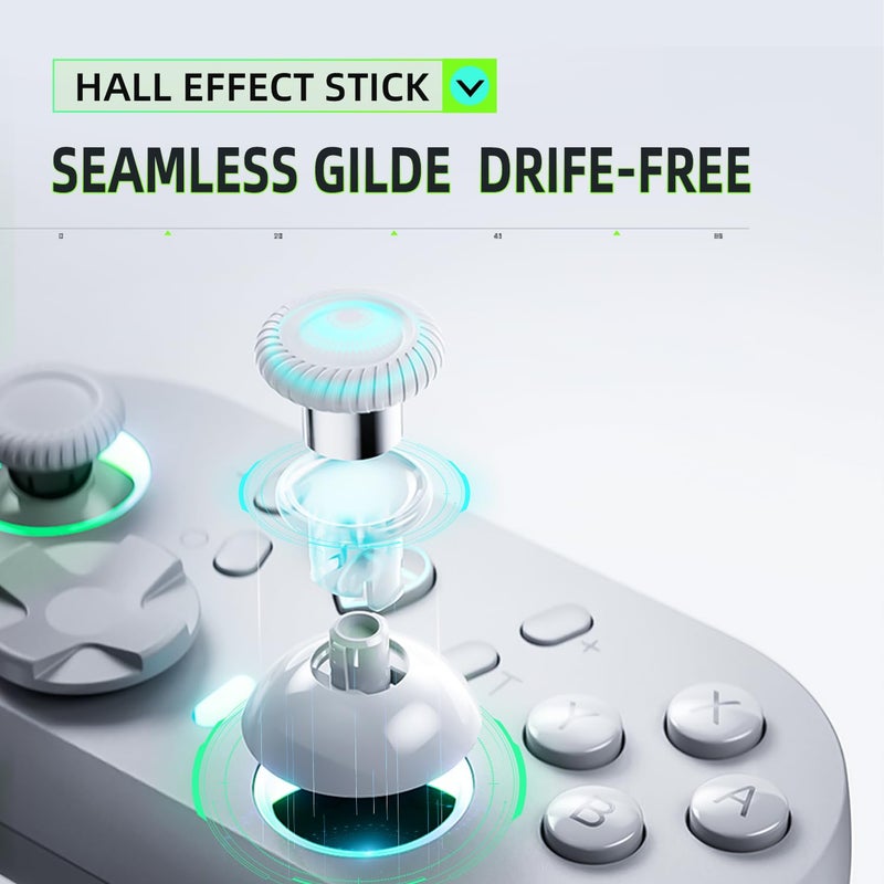 ThundeRobot G45 Pro Wireless PC Controller for Windows PC,Switch,IOS&Android,Wireless Game Controller with Hall Effect Joysticks&Triggers/Gyroscope,RGB Lights [video game] - Image 2